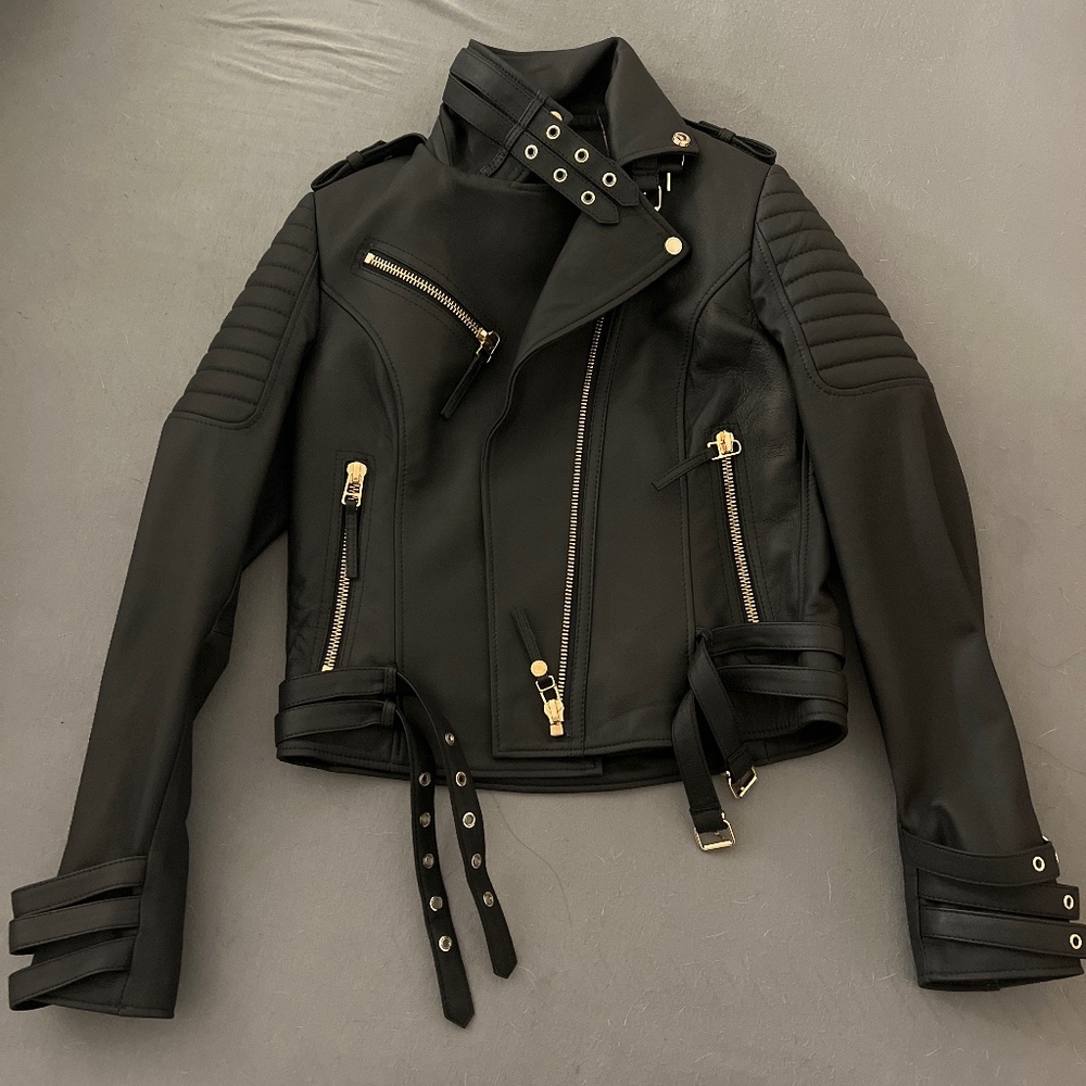 Boda Skins Kay Michaels Leather Jacket Gold Hardware